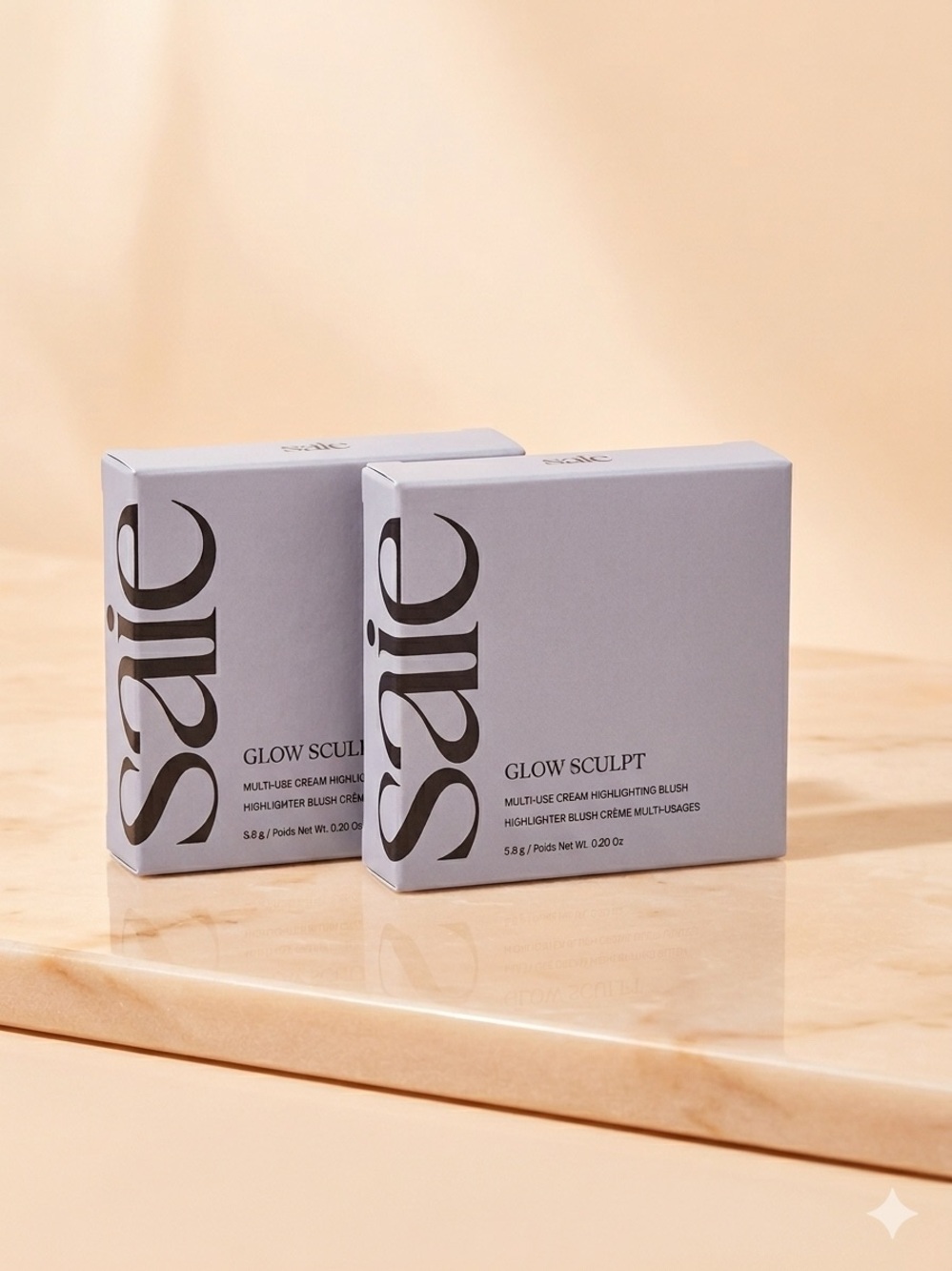 Saie Glow Sculpt Multi-Use Cream Highlighter Blush - Quartz & Peach Duo - NEW! - Picture 2 of 9